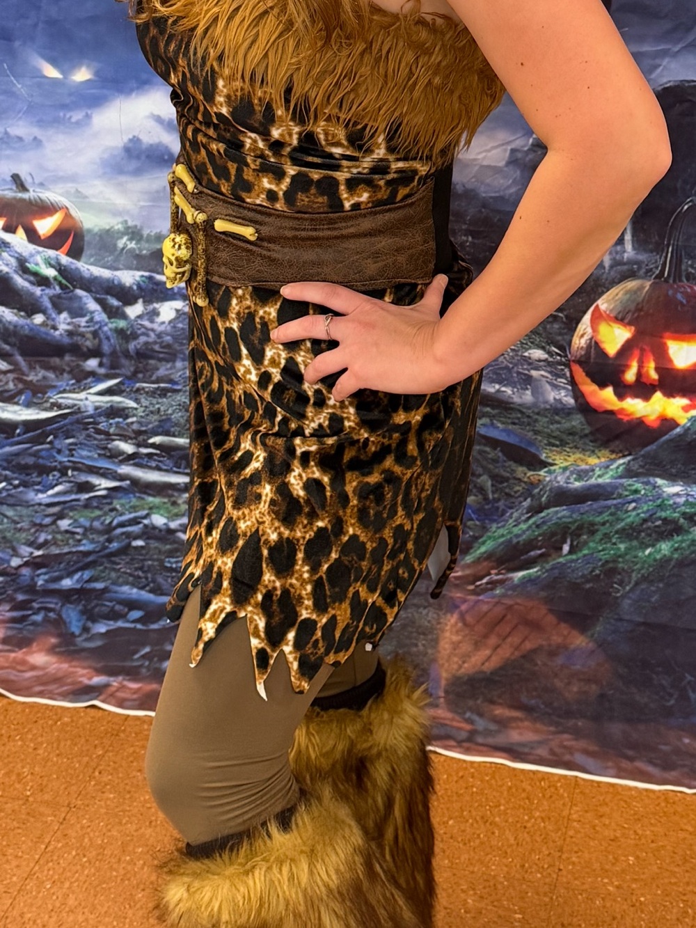 Women’s size small Leopard Caveman Costume Dress in Brown